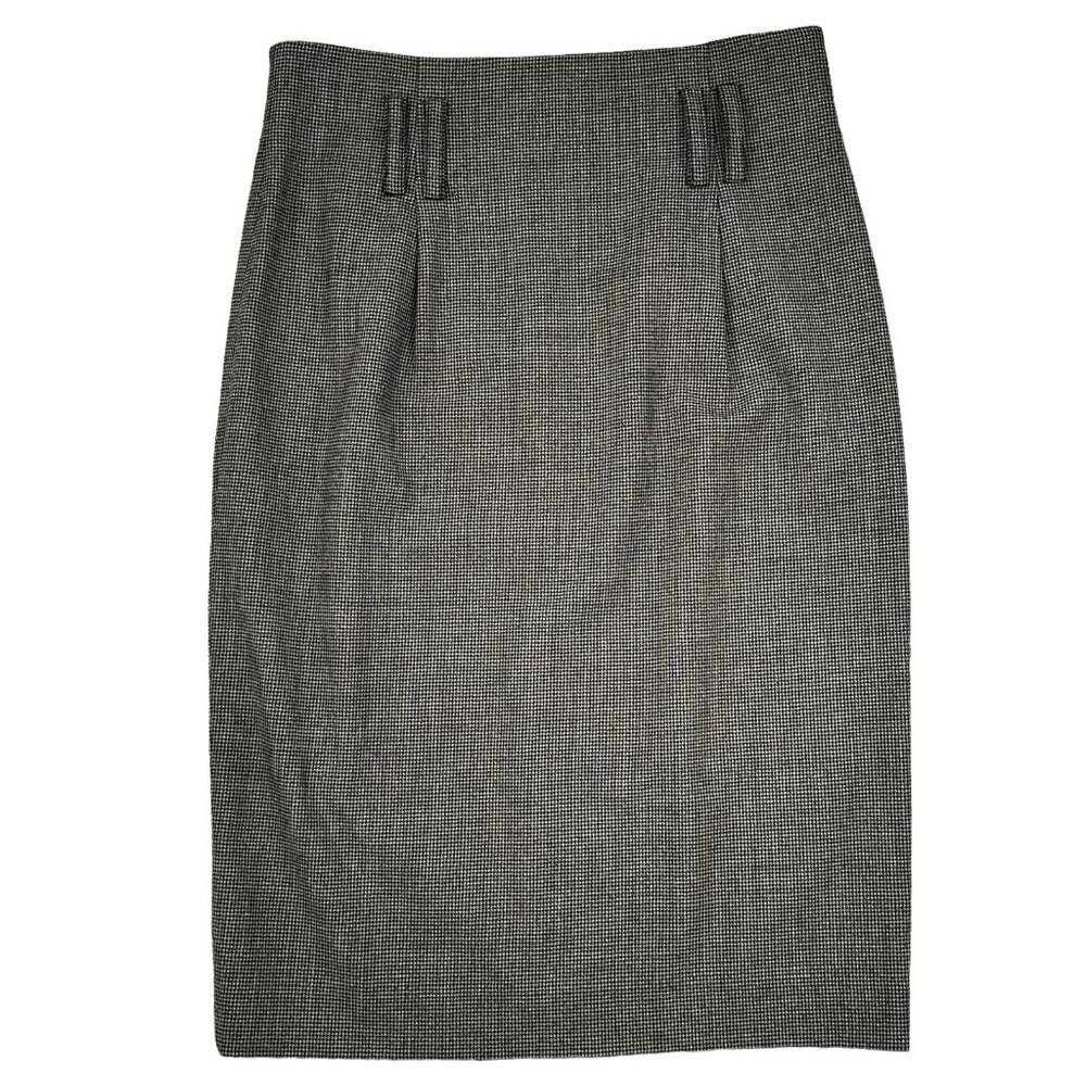 3.1 Phillip Lim Gray and Black Houndstooth Wool Pencil Skirt Size 6